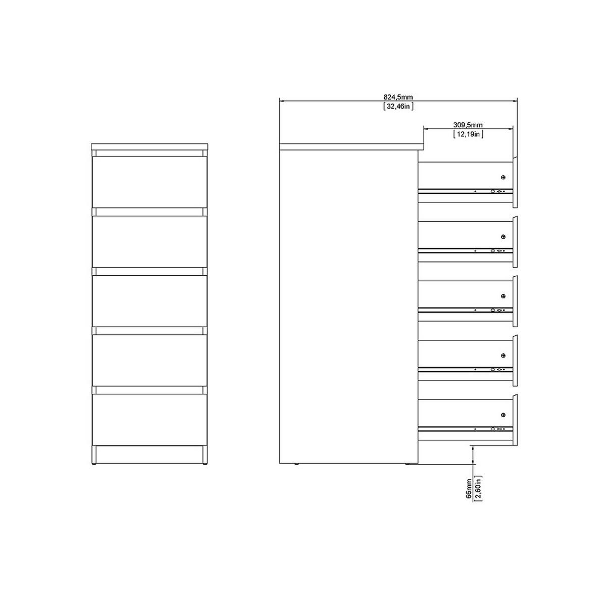 KOMMODE Schwarz - Schwarz, Holzwerkstoff (40/111/50cm) - ebuy24