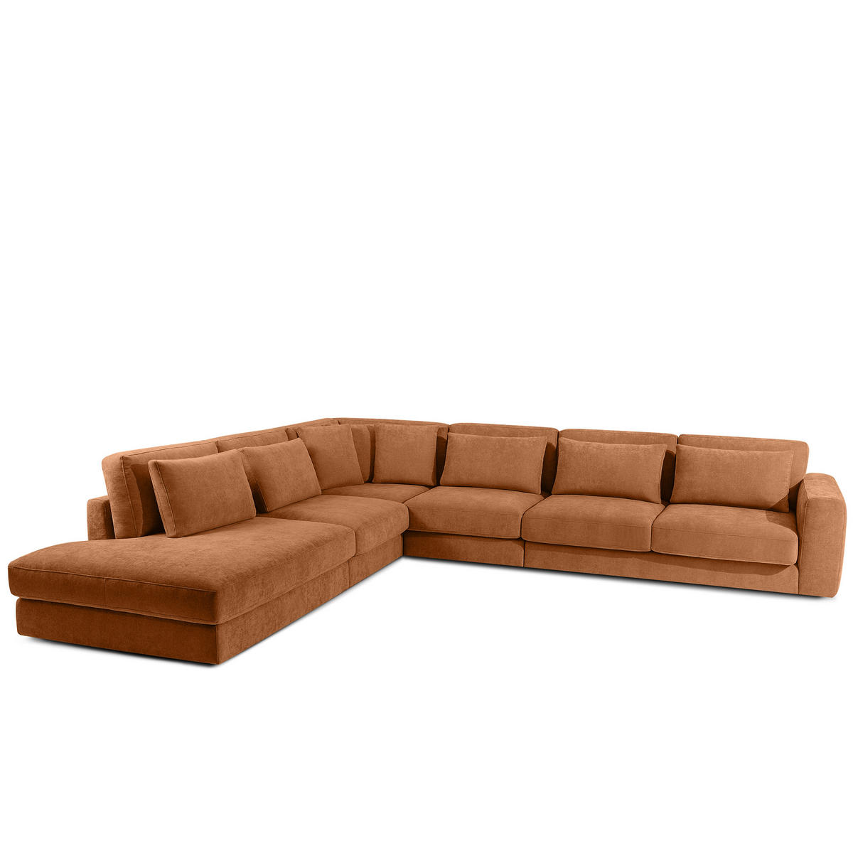 ECKSOFA XL links VERUS - Rot, Holz/Holzwerkstoff (377/328cm) - KONSIMO®