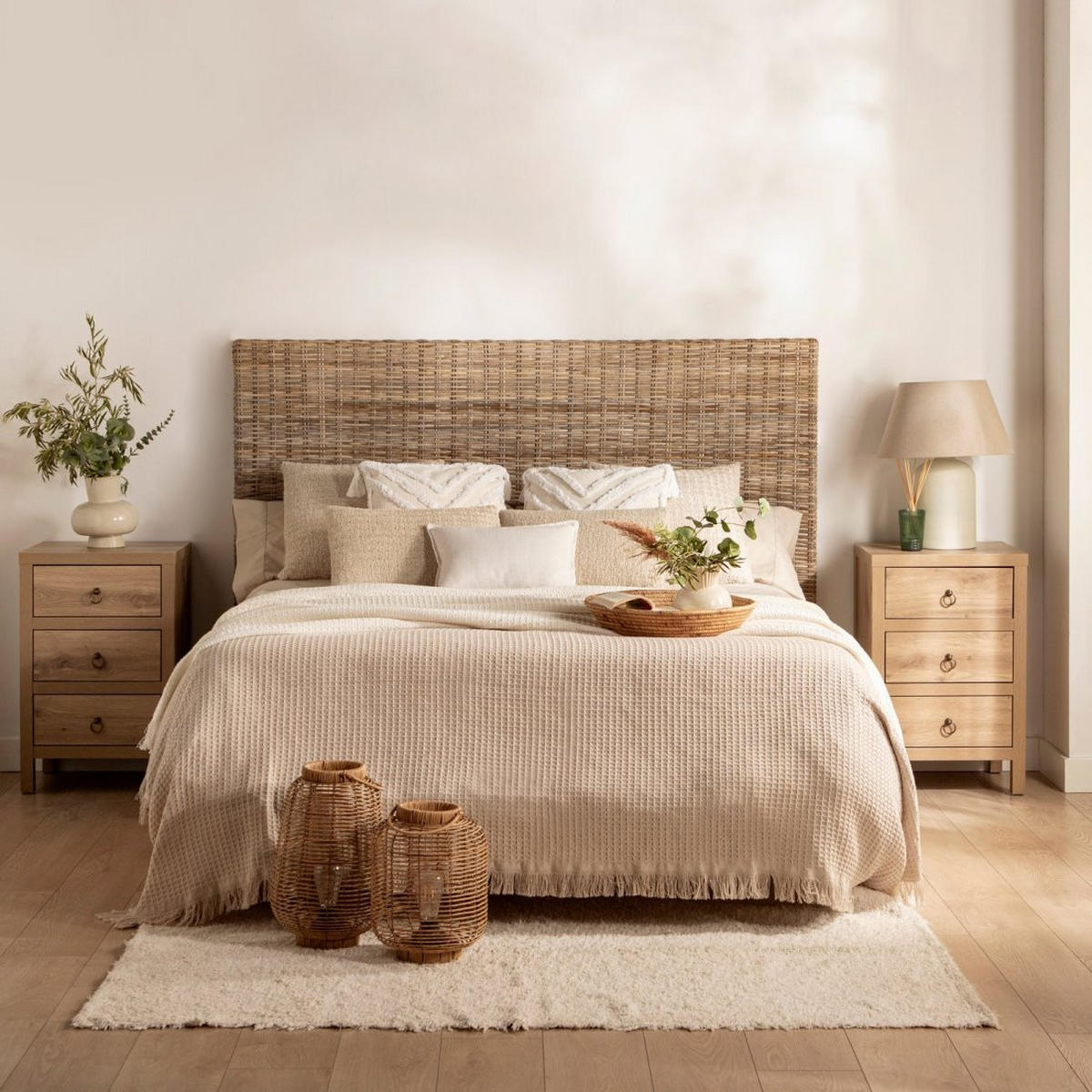 NACHTTISCH 3 SCHUBLADEN Livorno Natürlich 45 cm x 70 cm - Naturfarben, Holzwerkstoff (45/70/39cm)