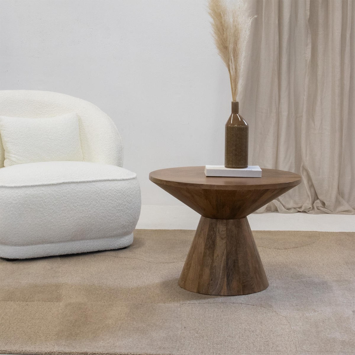 COUCHTISCH aus Mangoholz 60cm, Natürlich - Braun, Holz (60/60/45cm) - Giga Meubel