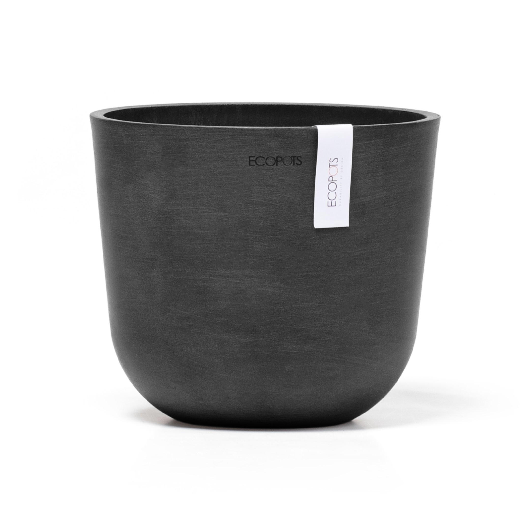 Ecopots Blumentopf Dunkelgrau 16.5 cm