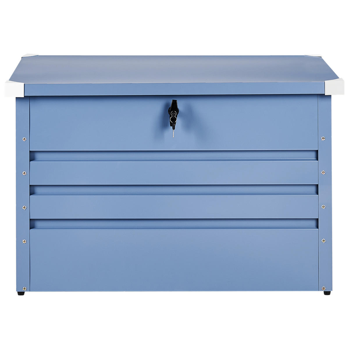 AUFBEWAHRUNGSBOX Blau Cebrosa - Blau, Metall (100/64/62cm) - Beliani