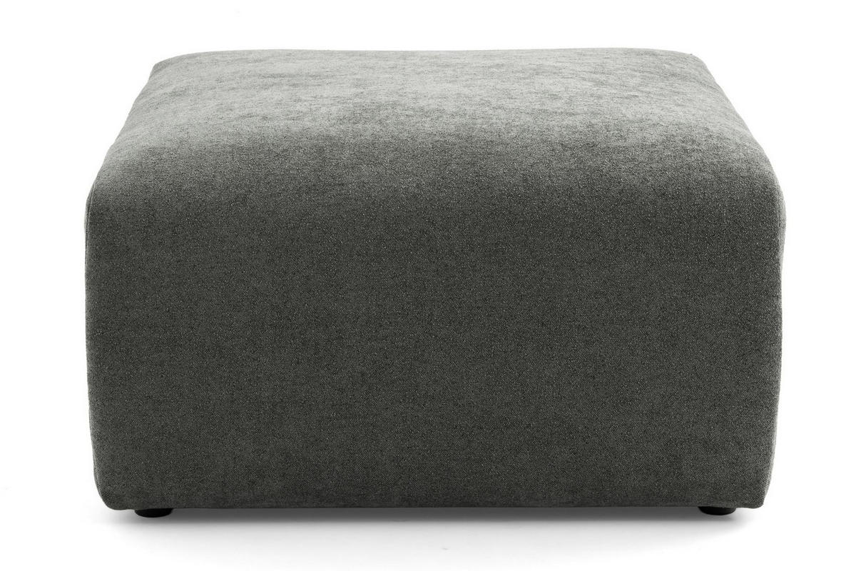 5-SITZER modulares Ecksofa HEAVEN SET 5 Rechts, Breite 380 cm Webstoff Dunkelgrau - Dunkelgrau/Schwarz, Holz/Kunststoff (245/380cm) - Muffo