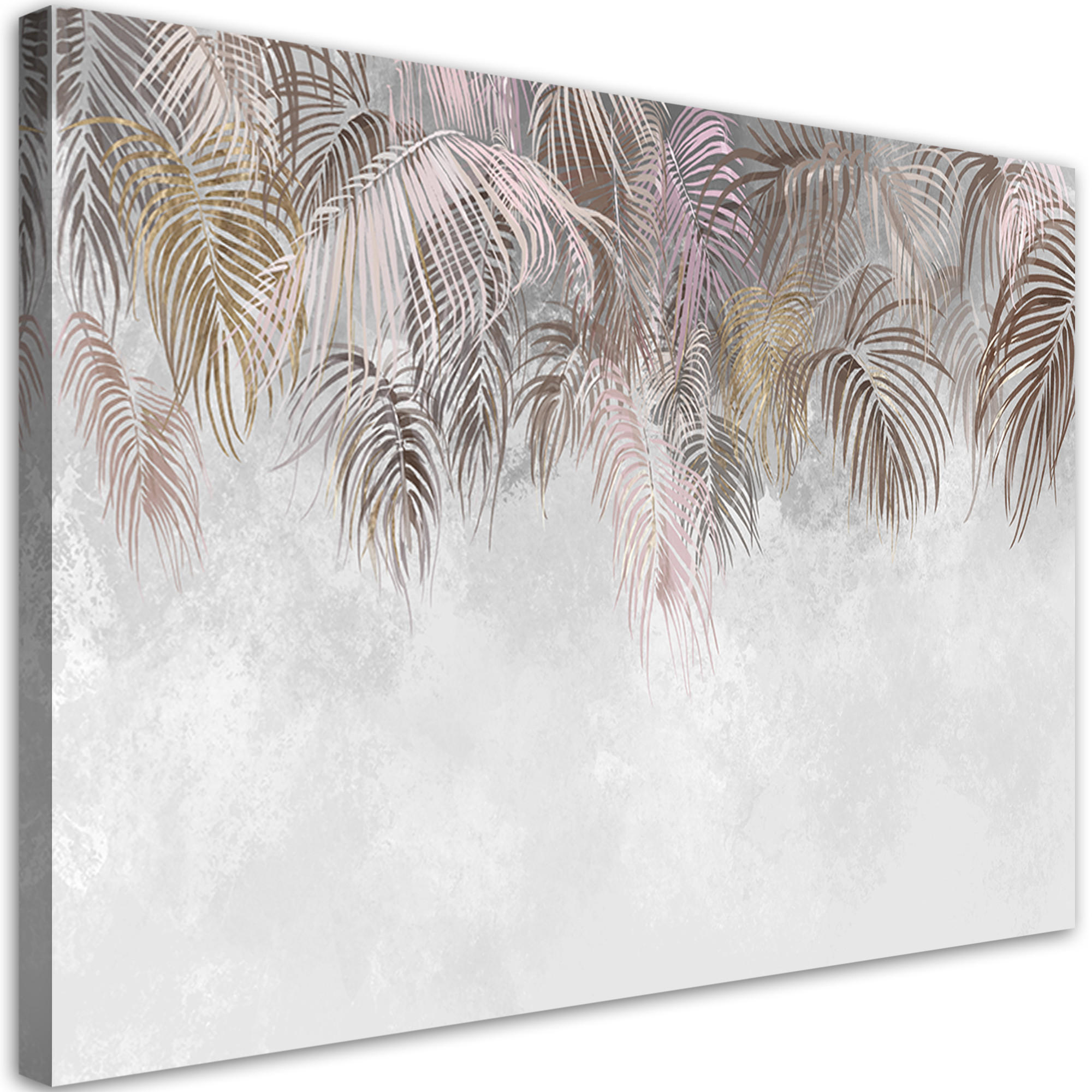 WANDBILD palmenblätter - Grau, Textil (60/40cm) - Feeby