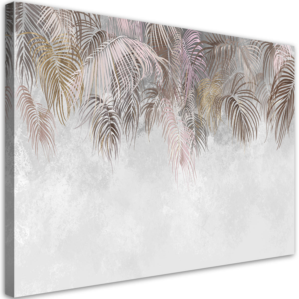 WANDBILD palmenblätter - Grau, Textil (60/40cm) - Feeby