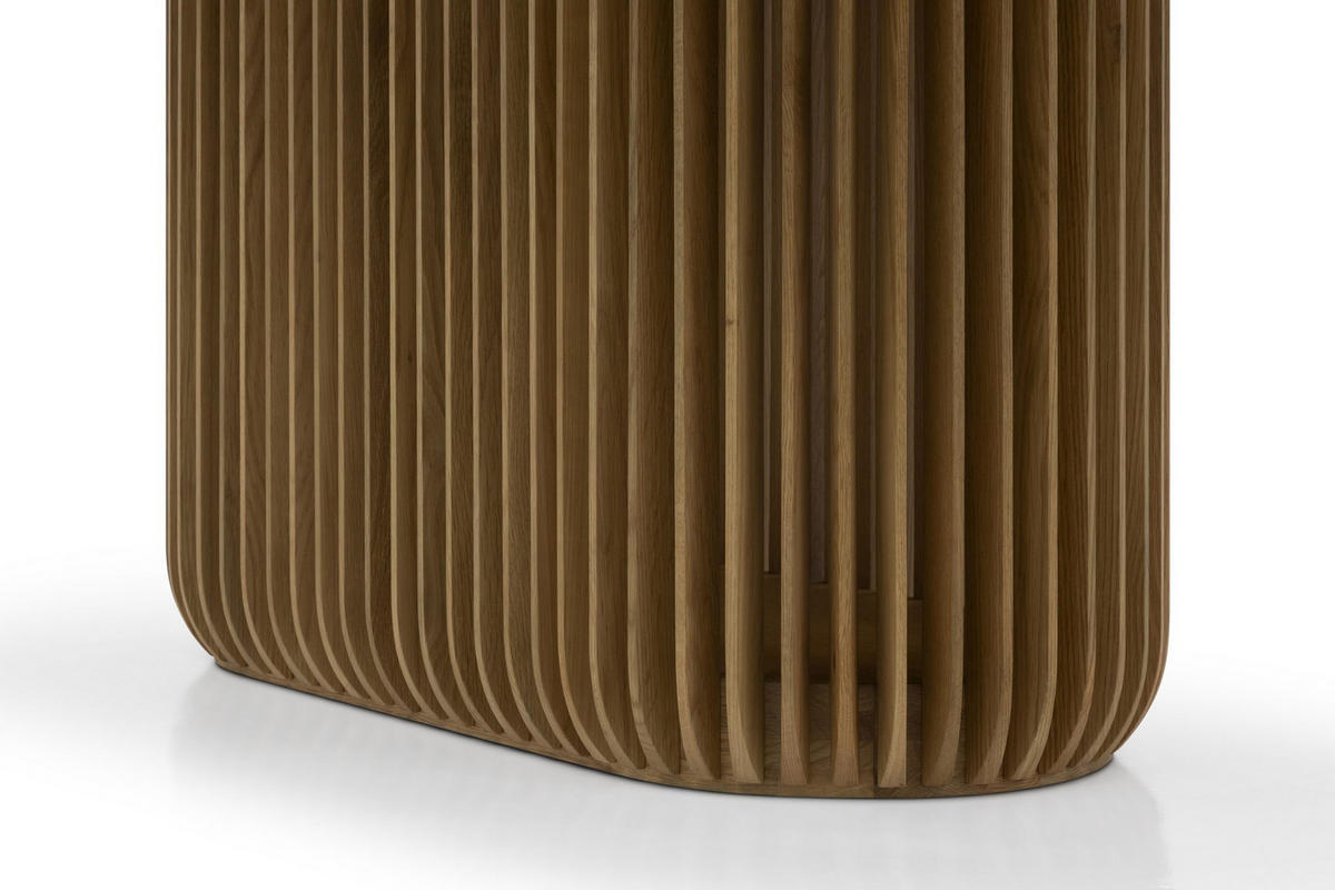 ESSTISCH Franz, Natur Massiveiche - Beige, Holz (220/105/76cm) - WOODEK