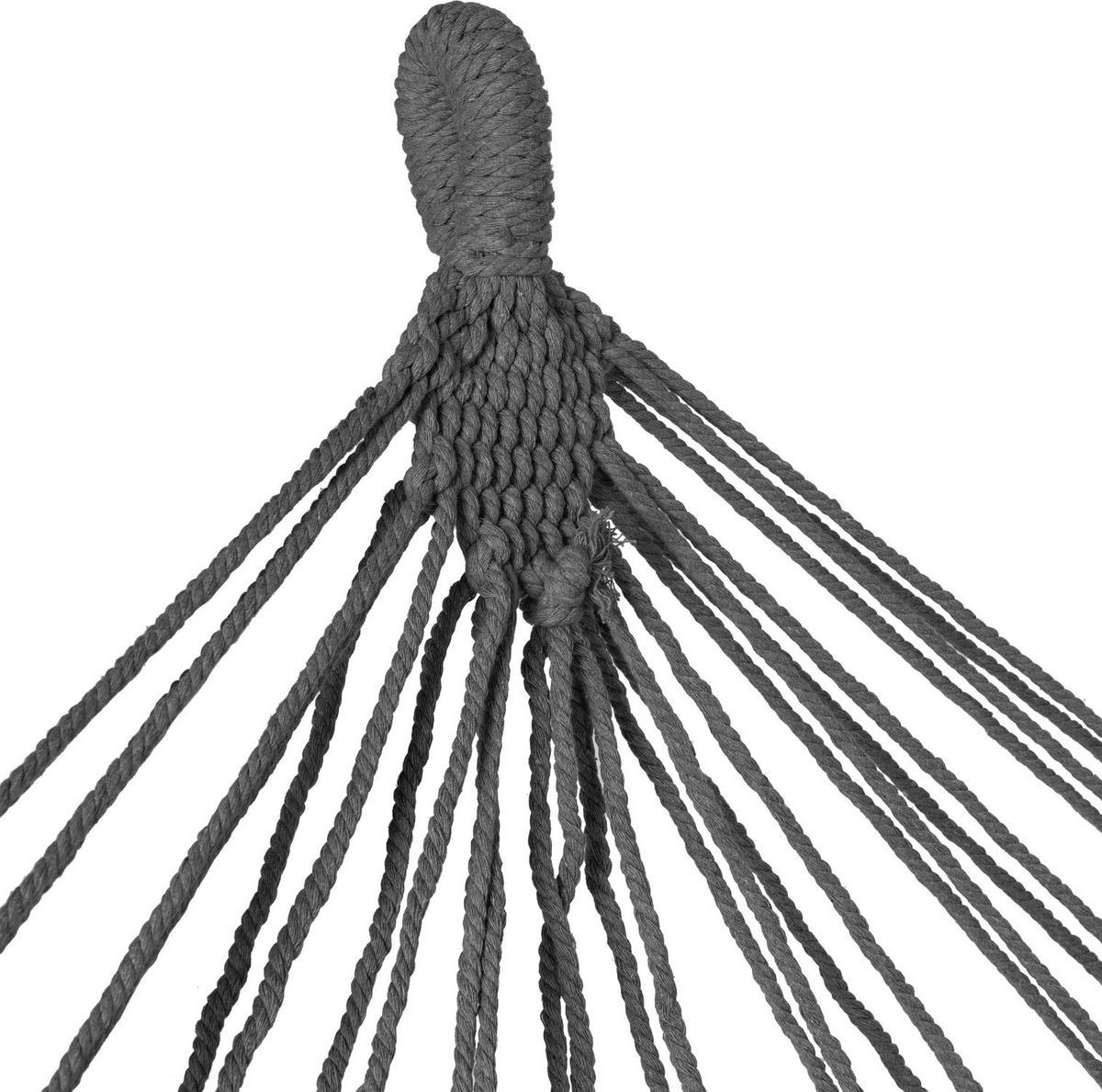 HÄNGEMATTE mit 2 Kissen, 200/150 cm, bis 220 kg, für 2 Personen - Grau, Textil (200/1/150cm) - Outtec