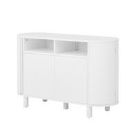 SIDEBOARD mit Stauraum und küchenähnlichen Türen, Weiß - Weiß, Holzwerkstoff (120/77/38cm)