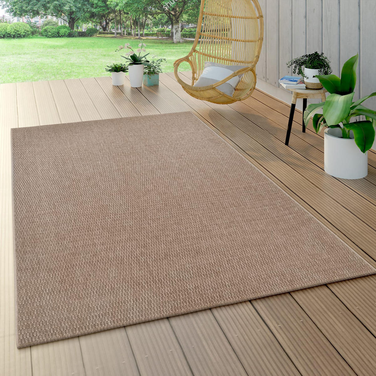 OUTDOORTEPPICH 120/170 cm Waregem 624 - Naturfarben, Kunststoff (120/170cm) - Paco Home
