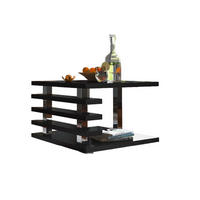 COUCHTISCH quadratisch Schwarz Hochglanz - Schwarz Hochglanz, Holzwerkstoff (60/60/40cm) - designimpex