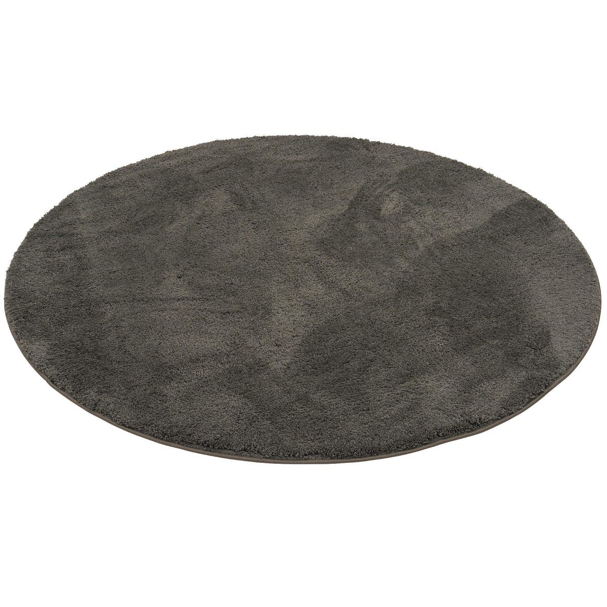 HOCHFLOR SUPER SOFT TEPPICH SILKY RUND - Anthrazit, Textil (160/160cm) - Pergamon