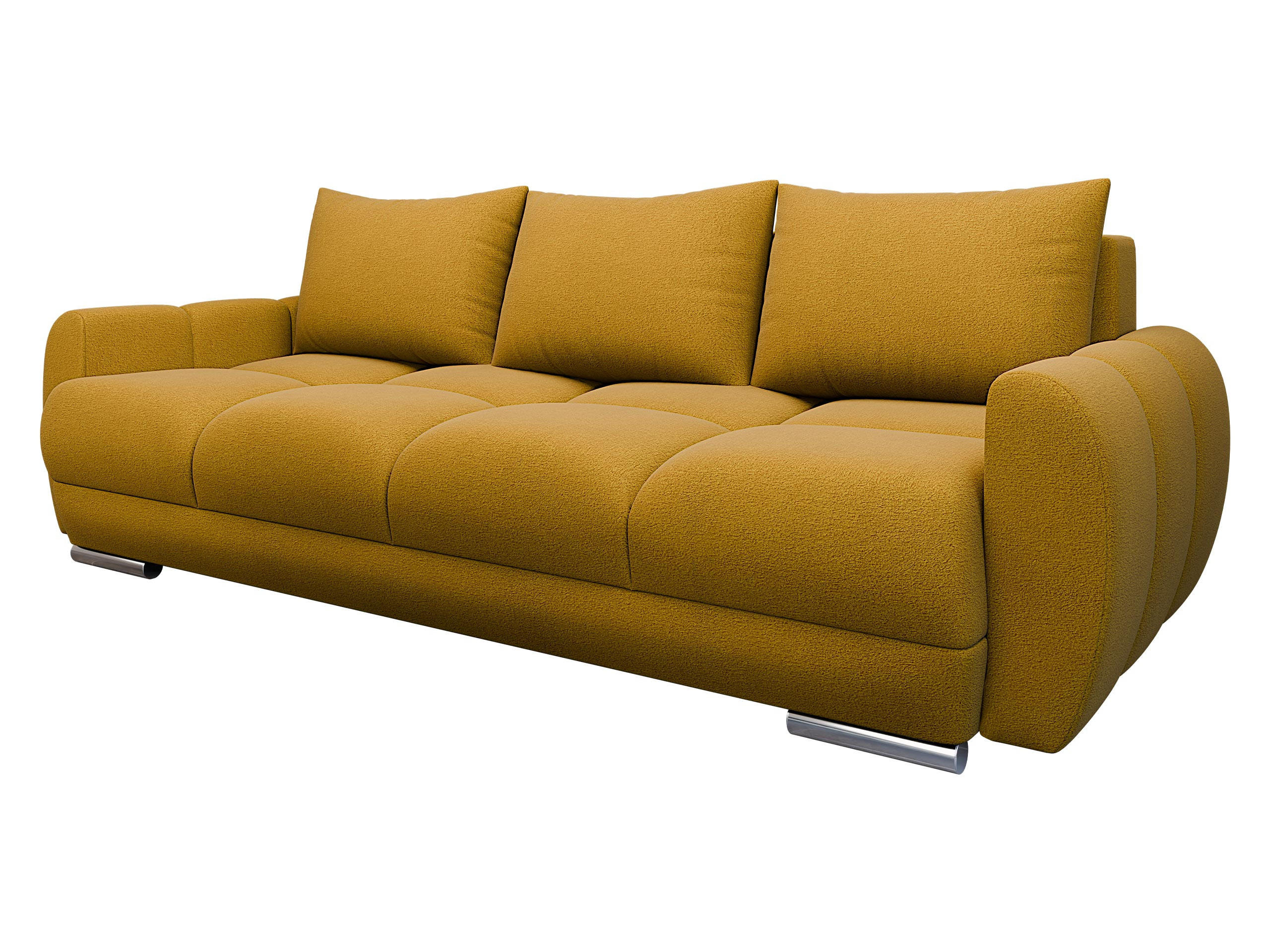 SCHLAFSOFA Logo 3 - Gelb/Silberfarben, Holz/Kunststoff (234/89/97cm) - MIRJAN24