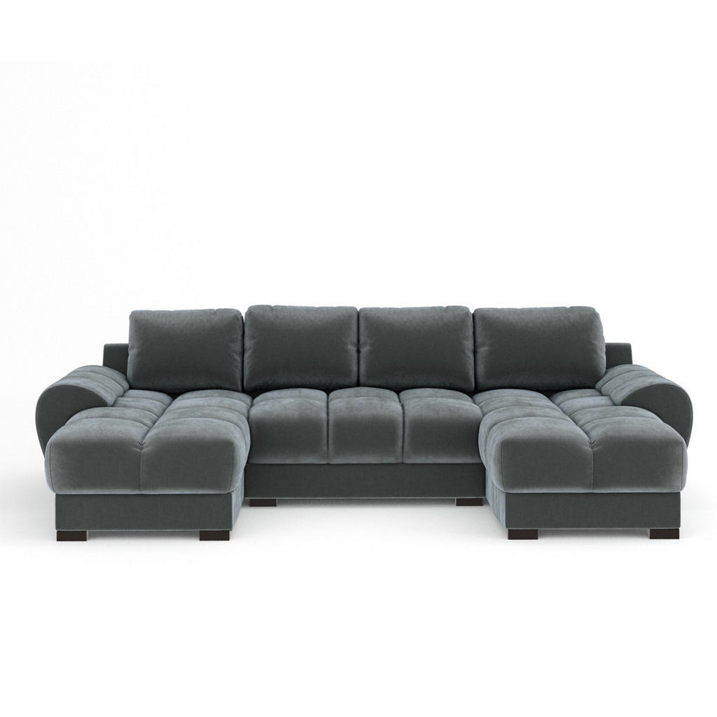 Thumbnail - Maison de Reve Wohnlandschaft, Grau, Textil, 6-Sitzer, Füllung: Schaumstoff, L-Form, 330x90x175 cm, Oeko-Tex® Standard 1...