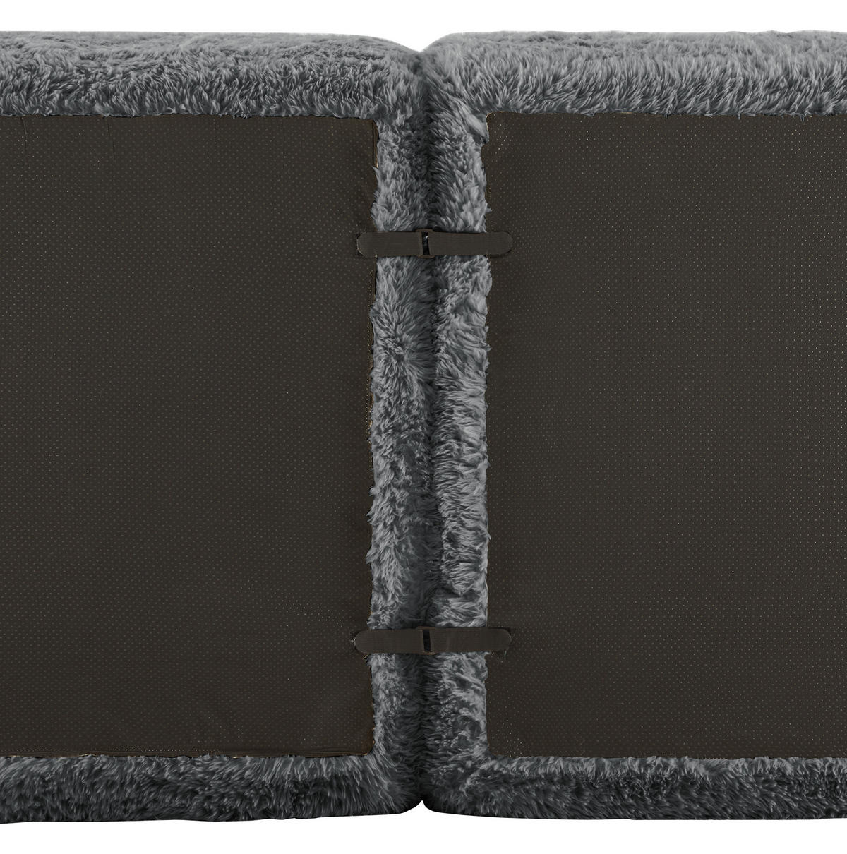 SOFA modular Plüsch Grey - Grau, Kunststoff (104/73/378cm) - Meubliv