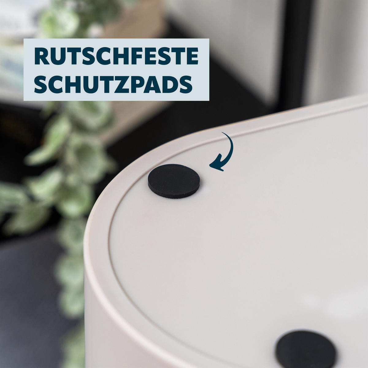 KOSMETIKEIMER 6 Liter, grau - Taupe, Kunststoff (25.5/24.5/16.5cm) - eluno