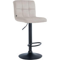 BARHOCKER Samt Creme - Creme/Schwarz, Textil/Metall (46/94/47cm) - CLP