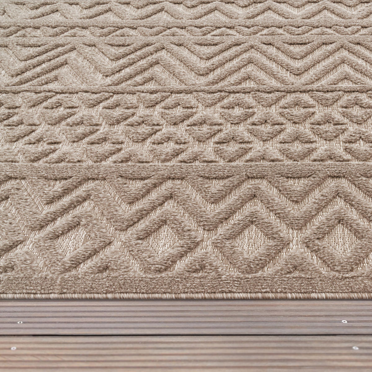 OUTDOORTEPPICH 160/160 cm Livorno 673 - Beige, Textil (160/160cm) - Paco Home