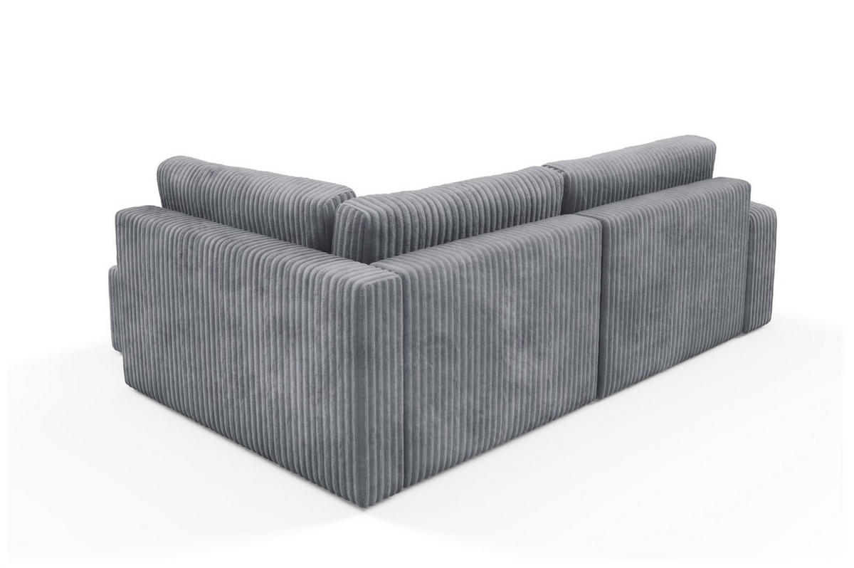 ECKSOFA Natalia Xl - Grau, Holzwerkstoff/Textil (245/182cm) - Fun Möbel