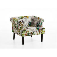 SESSEL Charlie Samt Blumenmuster Cremeweiß - Weiß, Textil (86/70/74cm) - ATLANTIC home collection