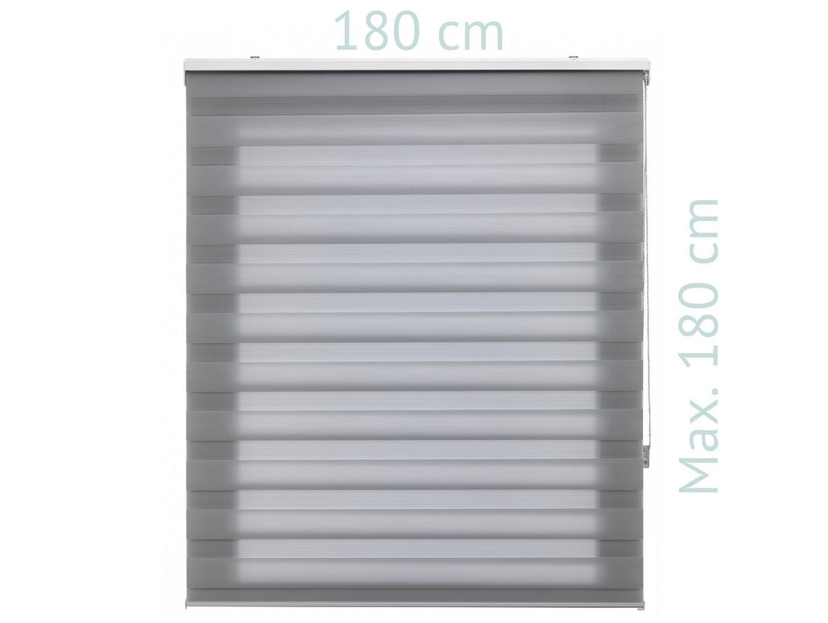 ROLLO Polyester Transluzent Grau 180x180 - Grau, Textil (180/180/1cm) - Purline
