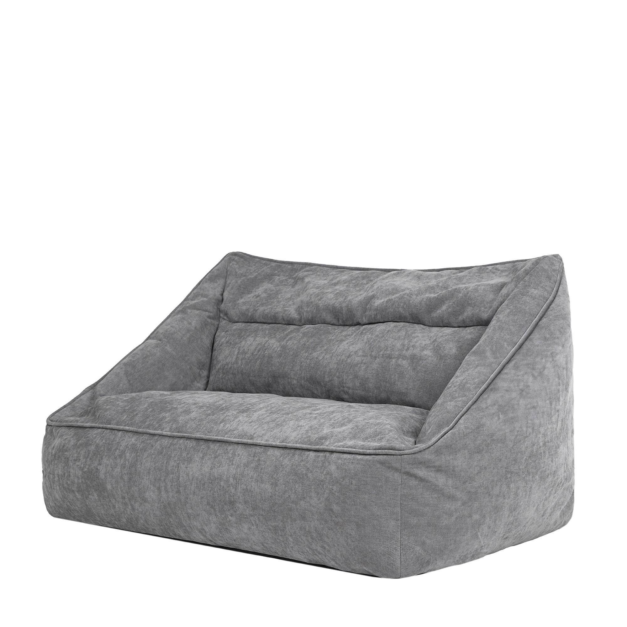SITZSACK Sofa Chenille Cecilia - Grau, Kunststoff/Textil (160/70/93cm) - icon