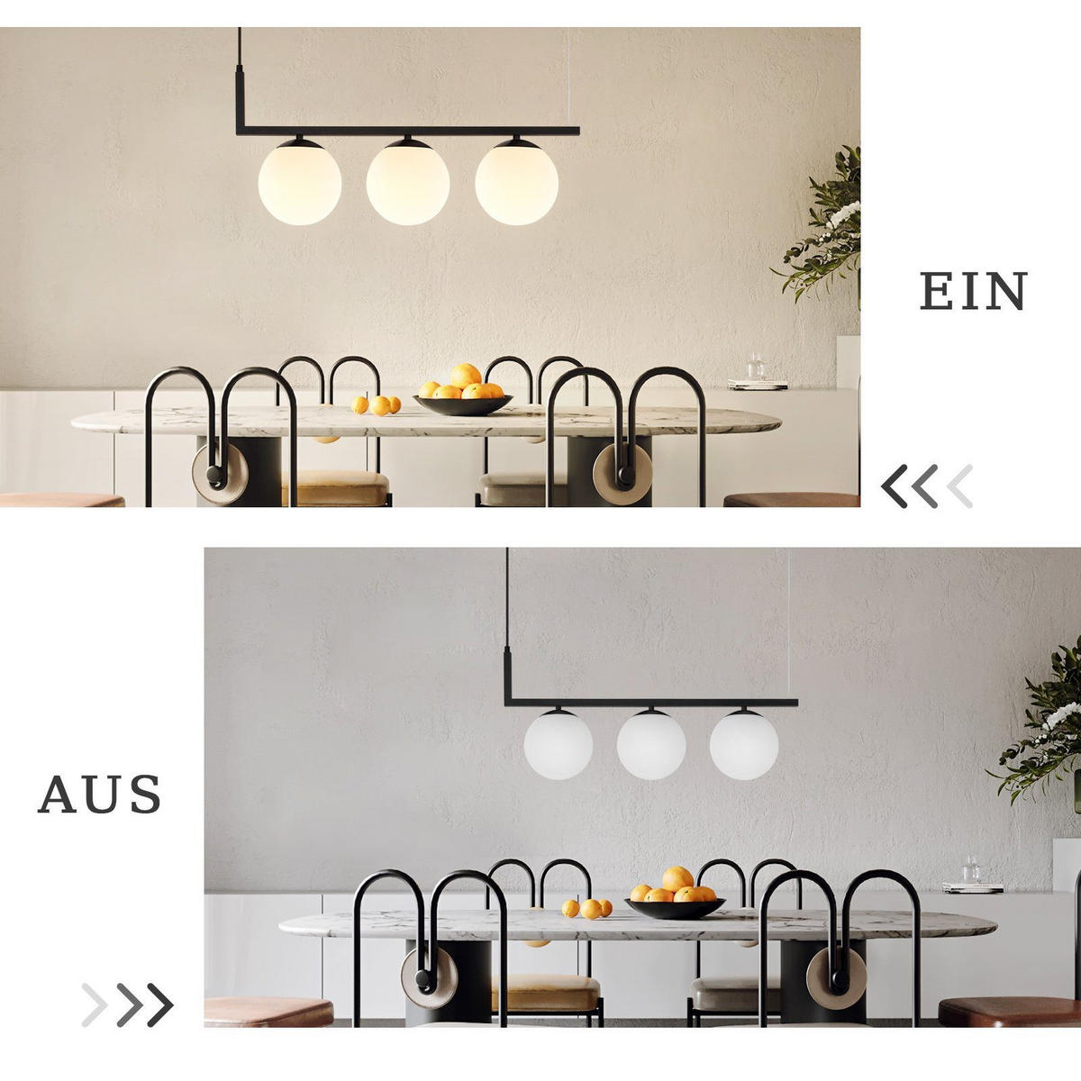 PENDELLEUCHTE Schritt 65/30/184 cm - Schwarz, Metall (65/30/184cm) - Nettlife