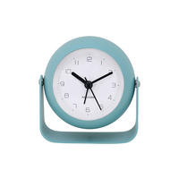 WECKER Bunky Ø 9 cm - Blau, Metall (10.2/13/7cm)