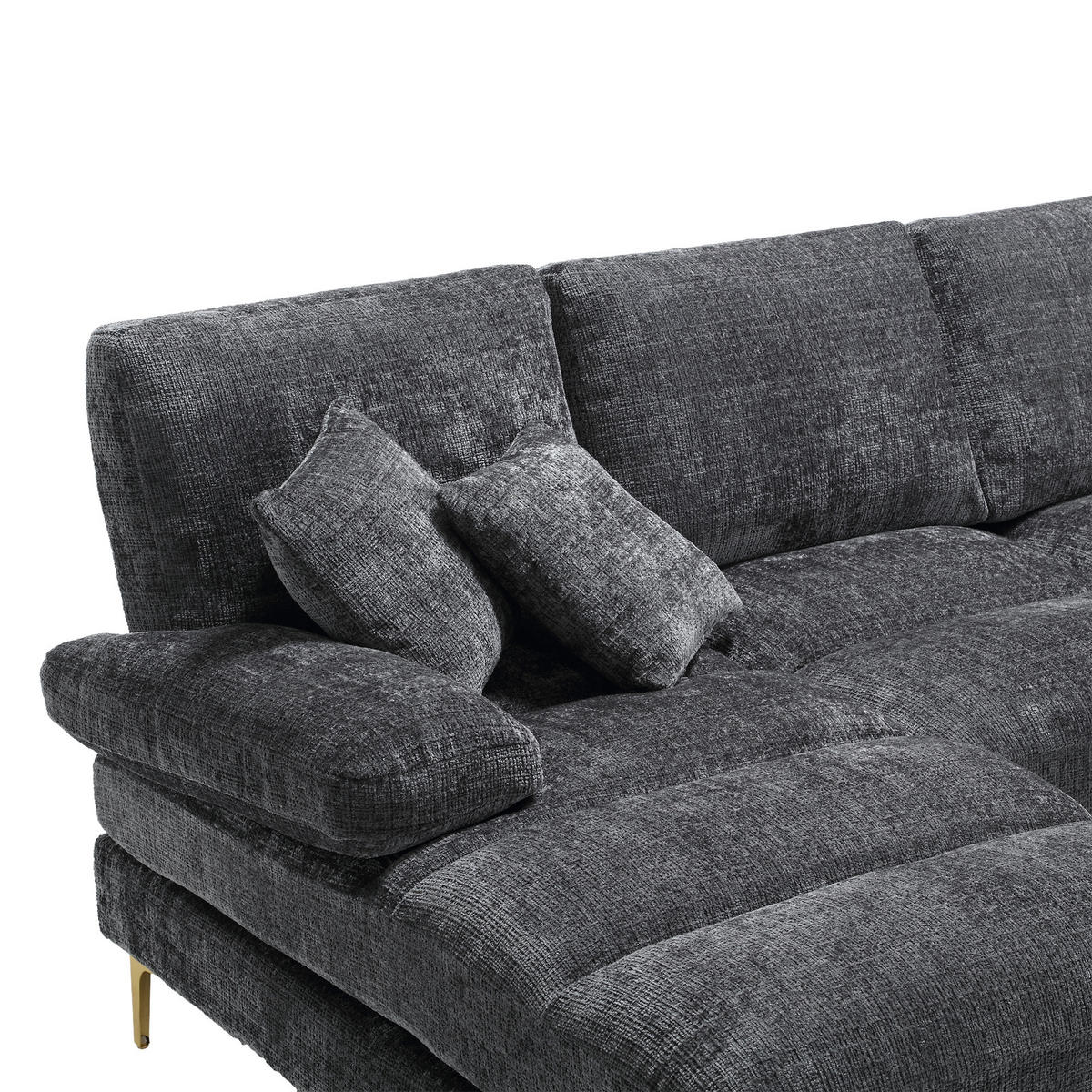 U-SEDACÍ SOUPRAVA 272/136/88 cm Šedá - šedá, textil (136/88/272cm)