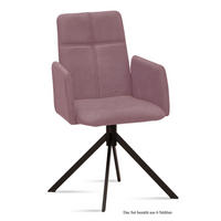 ARMLEHNSTUHL (6er-Set) Druci 52x92x60 Schwarz/Rosewood - Dunkelrosa/Schwarz, Kunststoff (60/92/52cm) - 58aufmkessel