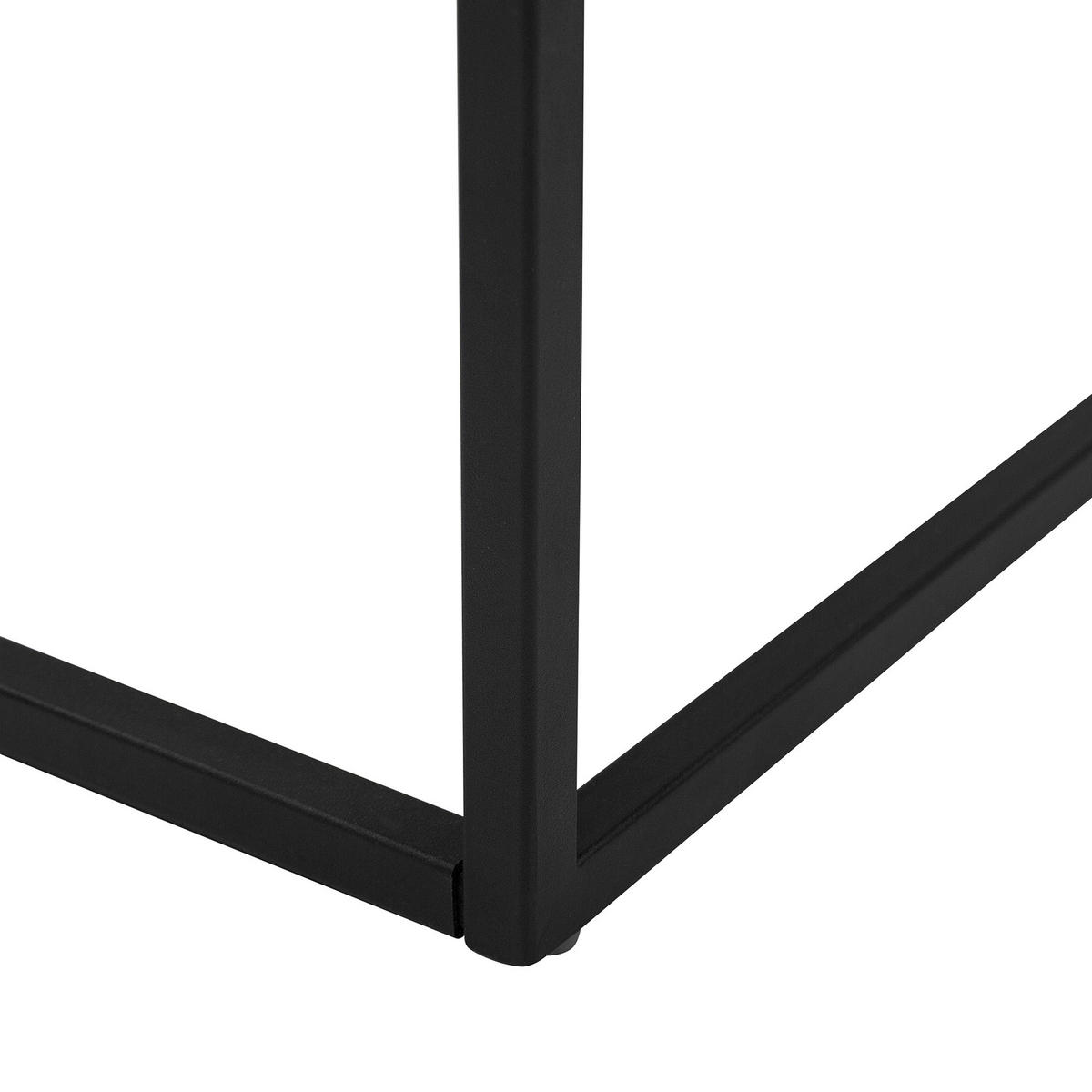 COUCHTISCH Betonoptik/schwarz 100/60/40 cm Delano - Schwarz/Grau, Holzwerkstoff (60/100/40cm) - Beliani
