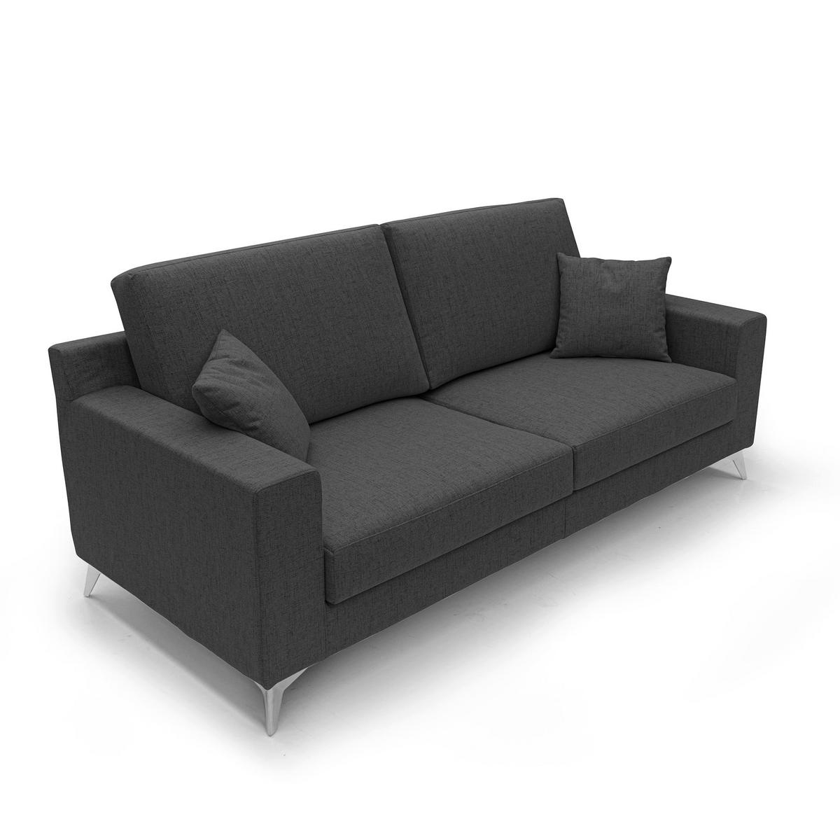 LINEARSOFA Michael - Anthrazit, Textil (206/95/91cm) - Divani.store