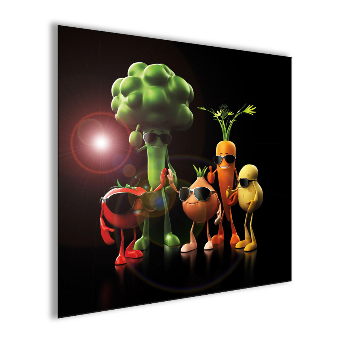 GLASBILD 30x30 cm Küche lustig - Gelb, Glas (30/30cm) - artissimo