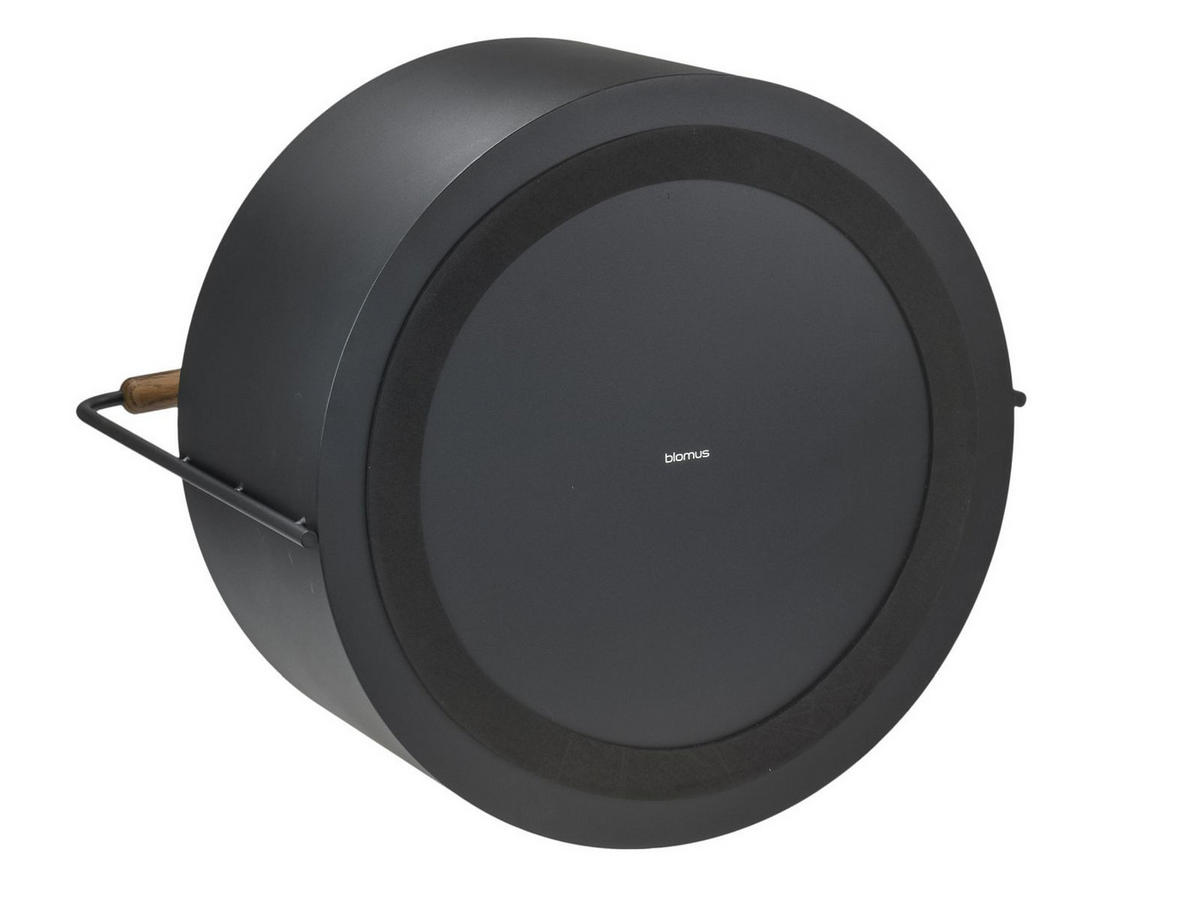 KAMINHOLZKORB Ashi "L" schwarz-braun 45/42cm - Braun, Metall (45/42/45cm) - Blomus