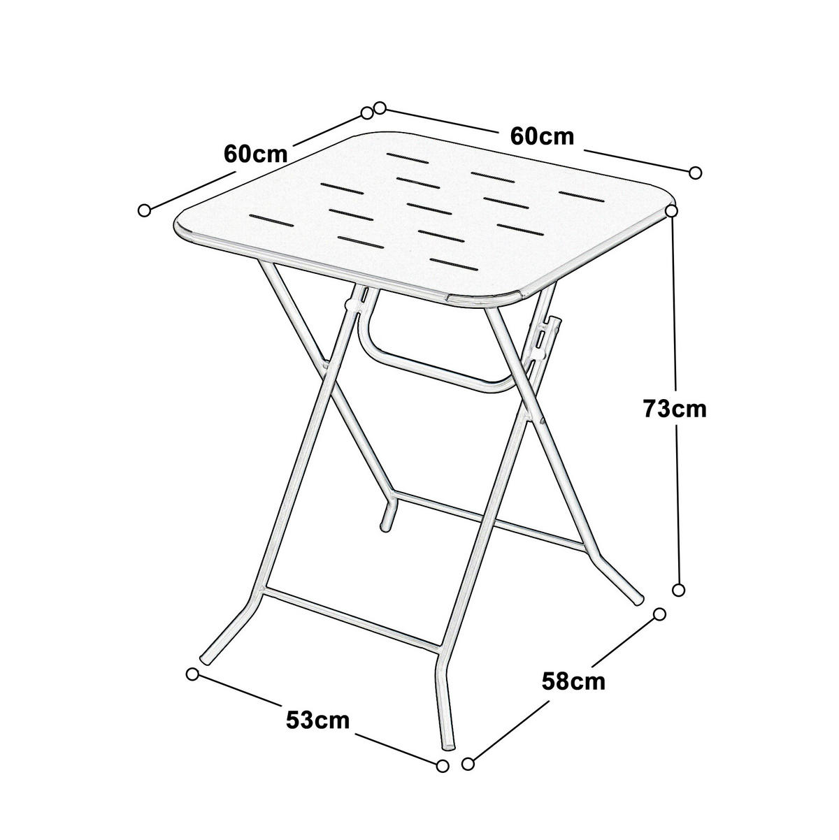 GARTENSET 60/73/60 cm Grün aus Stahl 3er Set - Grün, Metall - OKMYHOME