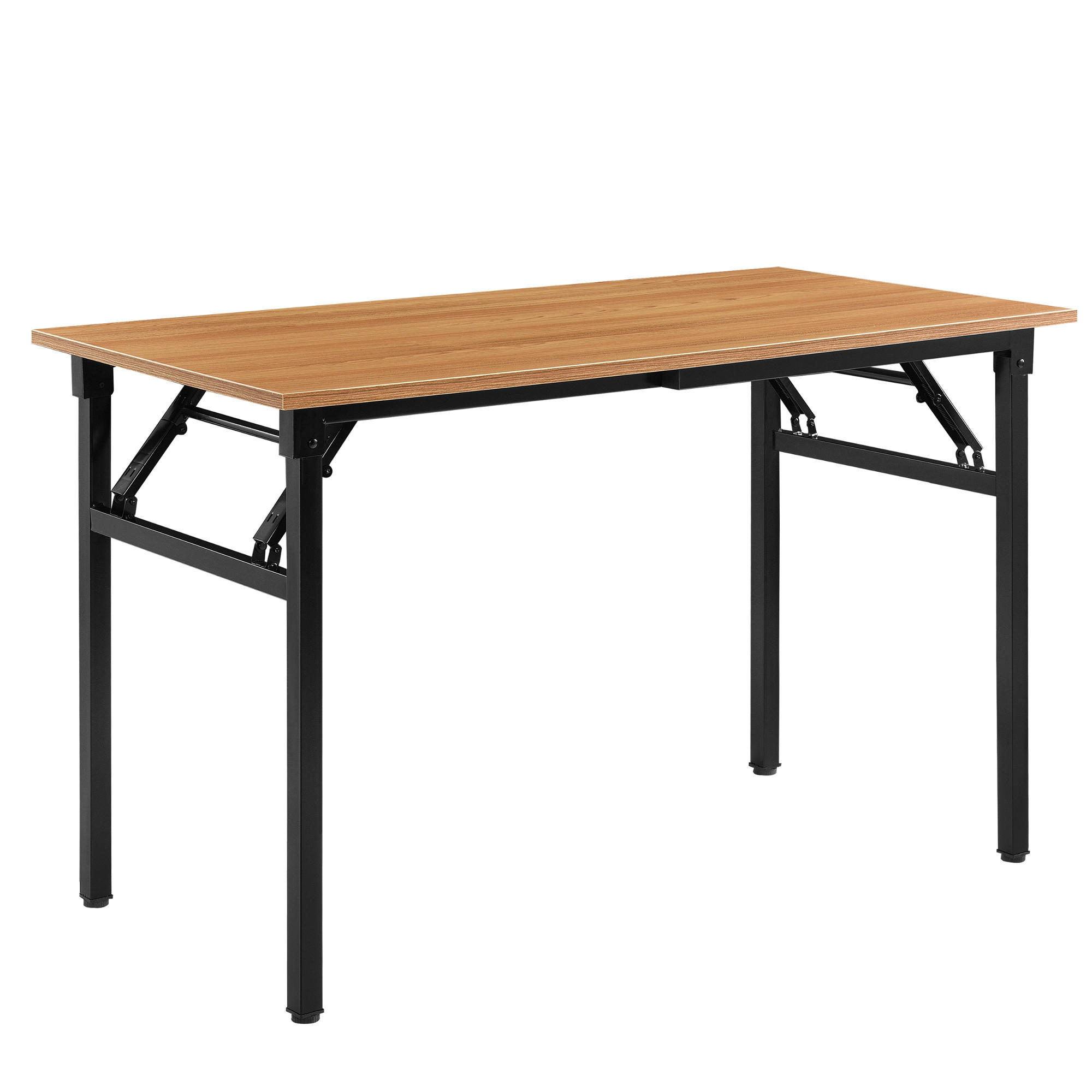 KLAPPTISCH - Buchefarben/Schwarz, Holzwerkstoff/Metall (120/76.4/60cm) - [neu.haus]