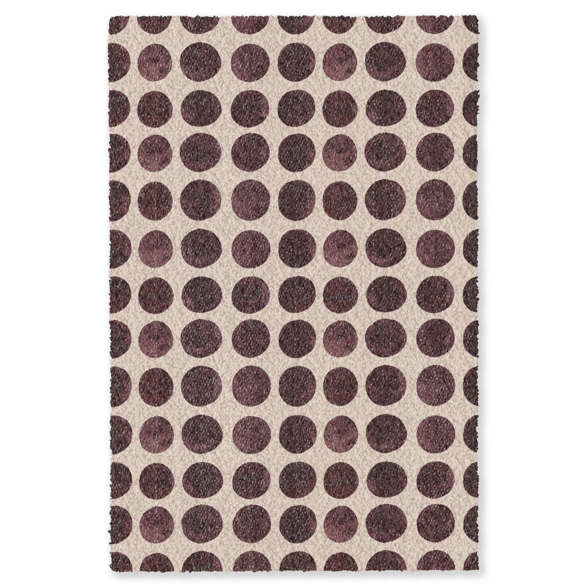 TEPPICH - Polka dots - Muster - Braun - 150x230 cm - Dunkelbraun, Kunststoff/Textil (150/0.4cm) - OnlyWow