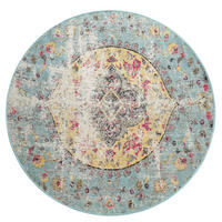 TEPPICH Outdoor Orient-Vintage Balkon, Terrasse schmutzabweisend Mehrfarbig Rund 160D - Multicolor, Textil (160/160cm) - KADIMA DESIGN