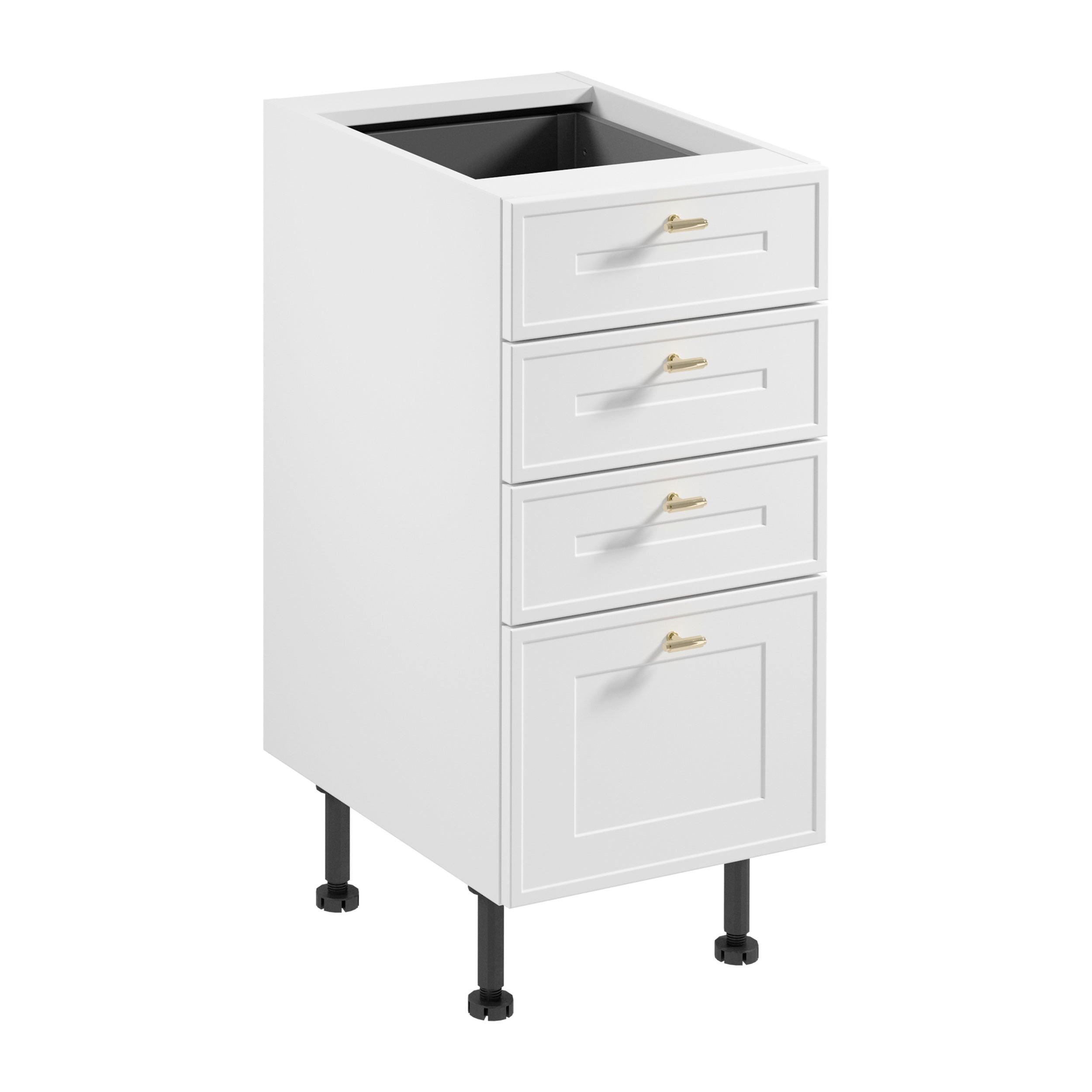 UNTERSCHRANK D40S4 AX – Sorento Weiß – Weiß - Weiß, Holzwerkstoff (40/87/52cm) - ROYAL24_MARKT