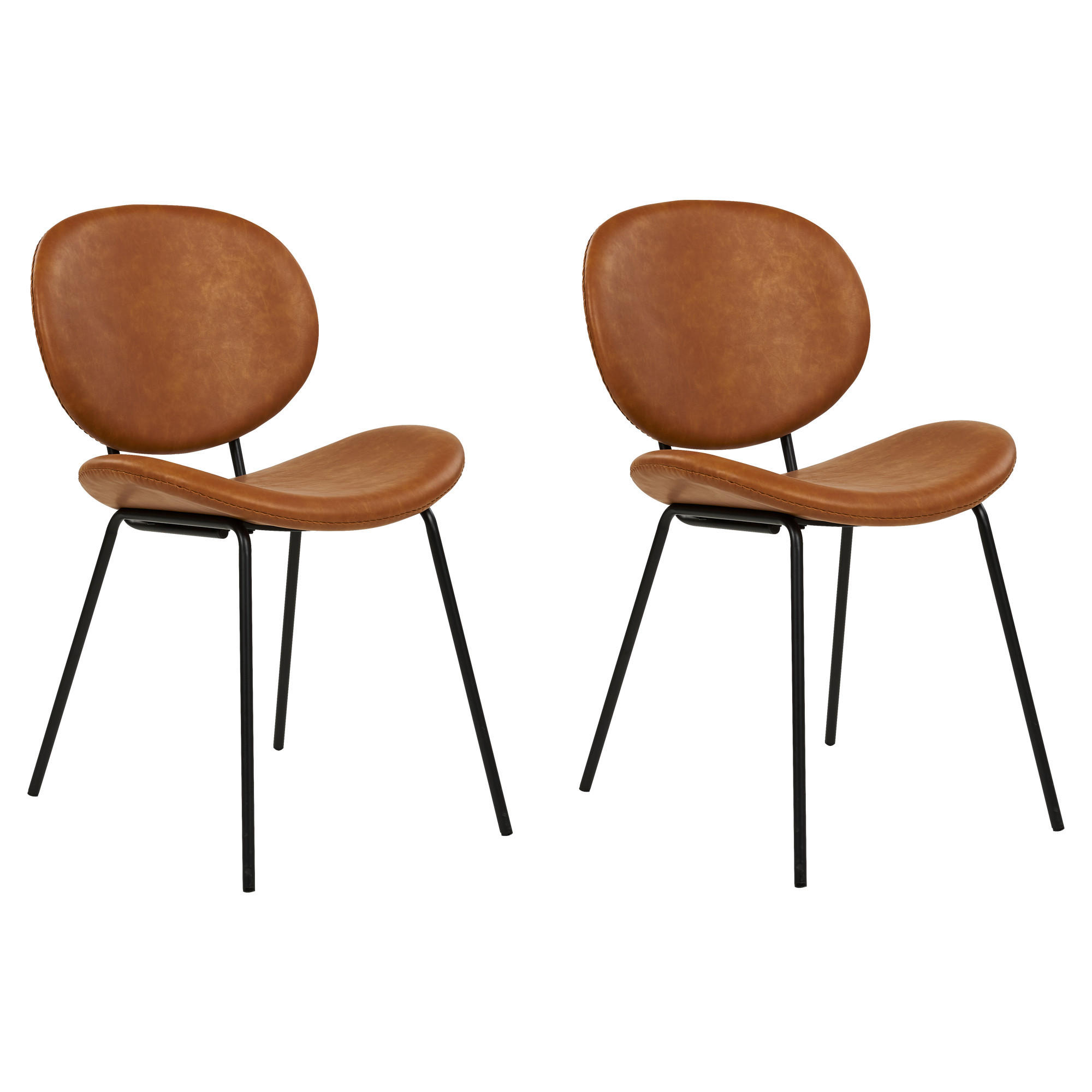 SCAUN DE BUCATARIE set de 2 piele ecologica maro Luana