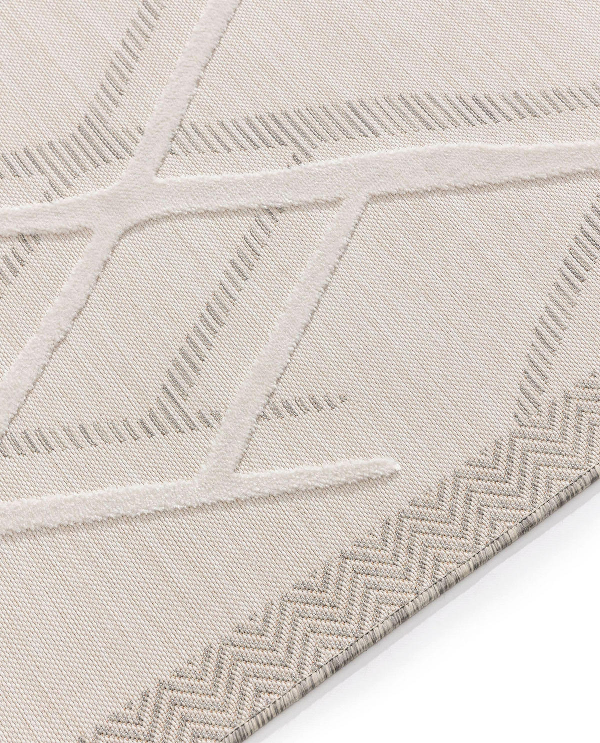 OUTDOORTEPPICH Flora Cream 160x230 cm - Creme, Kunststoff (160/230cm) - benuta