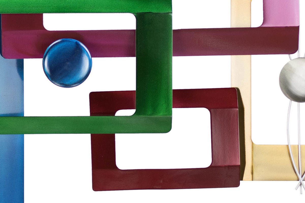 WANDDEKO Bunt 115/71 cm - Multicolor, Metall (3.1/71/8cm) - KUNSTLOFT