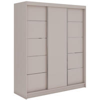 SCHWEBETÜRENSCHRANK mit Schubladen 180 - MACEDONIA - Kaschmir - Kaschmir/Alufarben, Holzwerkstoff/Metall (180/216/61cm) - MKS