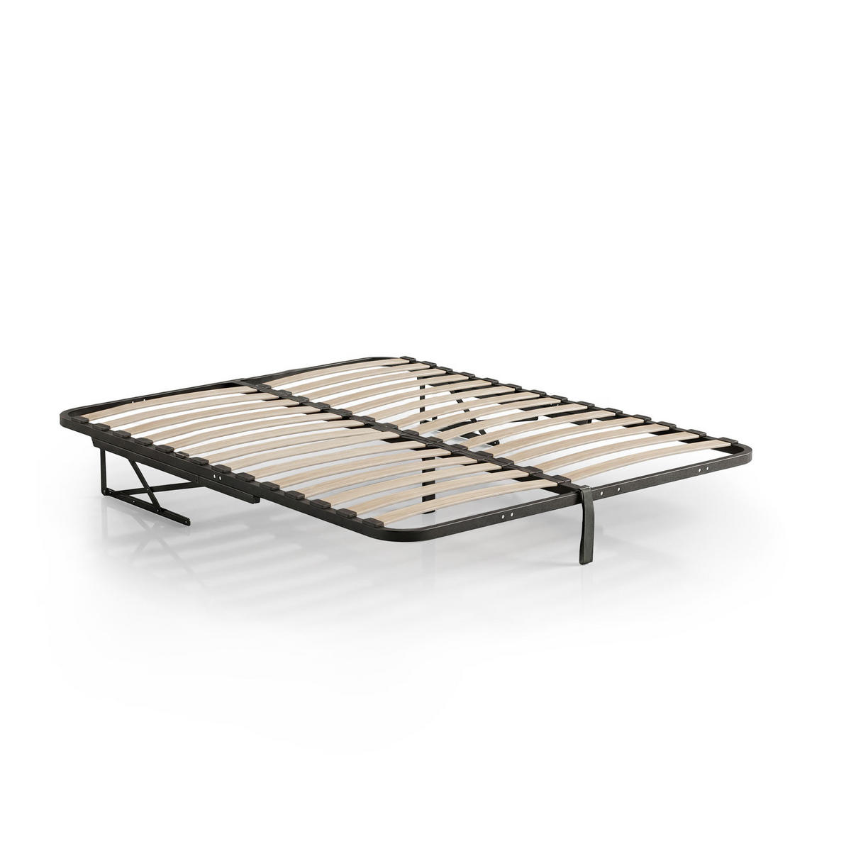 LATTENROST 140x200 cm - Schwarz, Holz/Metall (140/200cm) - Akord