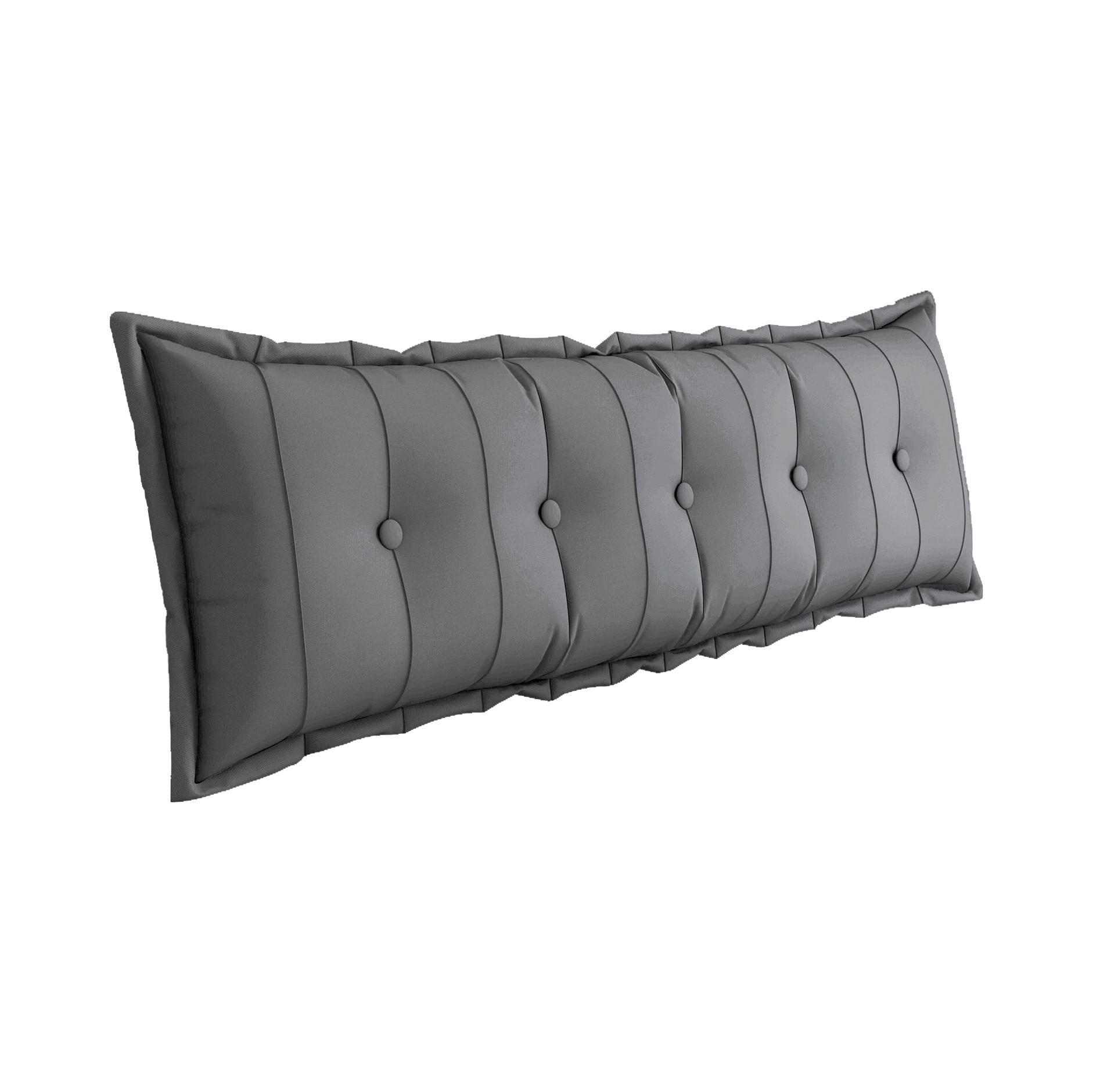 RÜCKENKISSEN Plüsch Grau 160 cm - Grau, Textil (50/160cm) - Vercart
