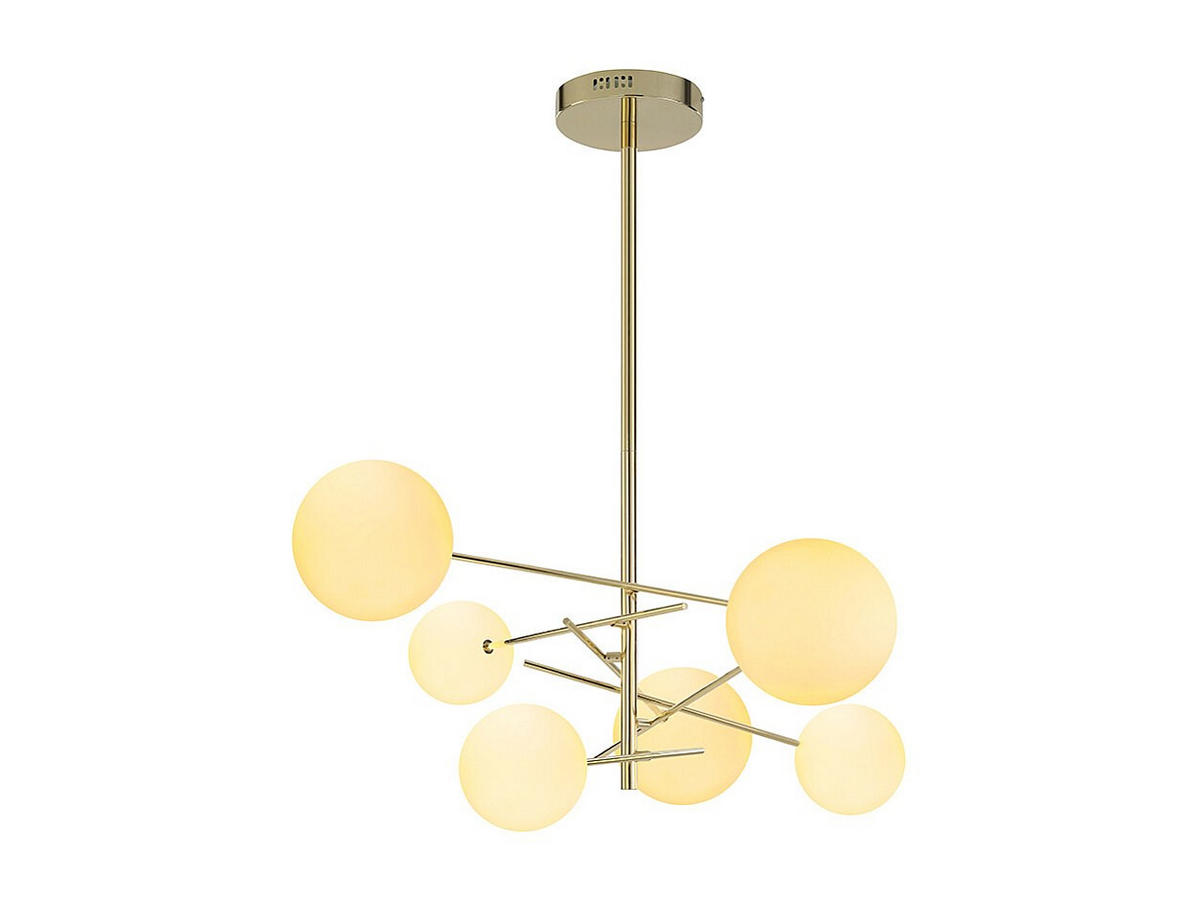 DECKENLEUCHTE - 72 cm x 72 cm - metall - goldfarben Nakina - Goldfarben, Metall (72/72/116cm) - Vente-Unique