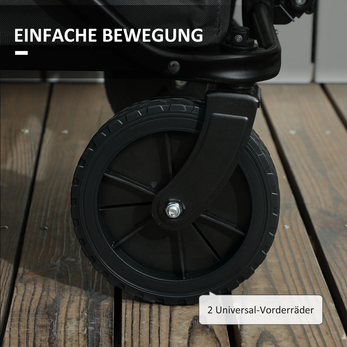 GARTENWAGEN 120 kg belastbar - Dunkelgrau, Metall (55/56/100cm) - Outsunny