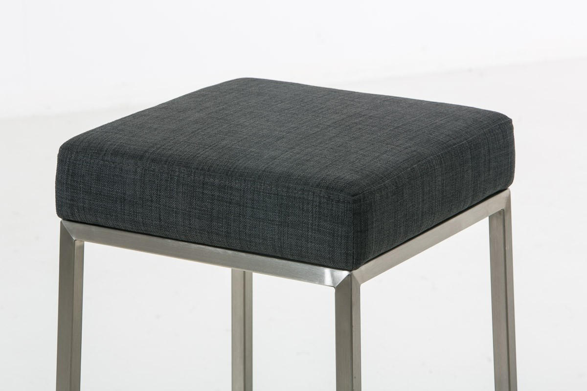 BARHOCKER Montreal 37x37x80 cm dunkelgrau - Dunkelgrau, Textil (37/80/37cm) - furnicato