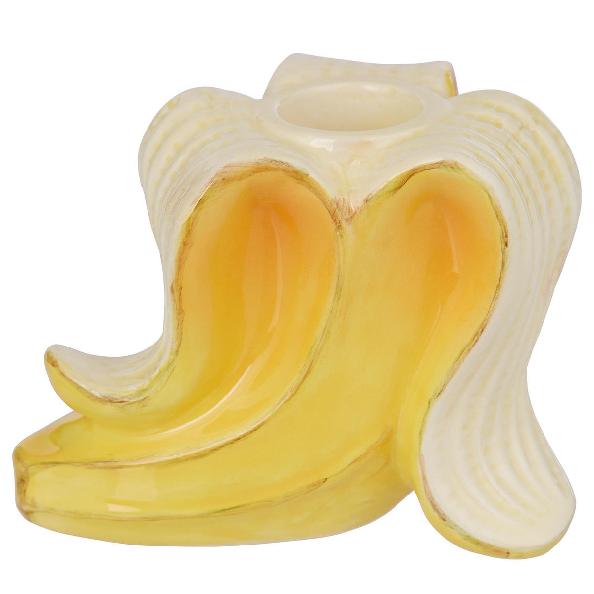 KERZENHALTER (4er Set) Banana - Gelb, Stein (7/7/10cm) - Butlers