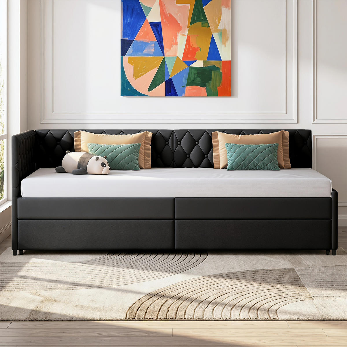 SCHLAFSOFA 2 sitzer, ausziehbar zum Bett 90(180)x200, mit Lattenrost, Samt Grau, für das Wohnzimmer - Grau, Holz/Textil (96/70/205cm) - GENKI LIVING