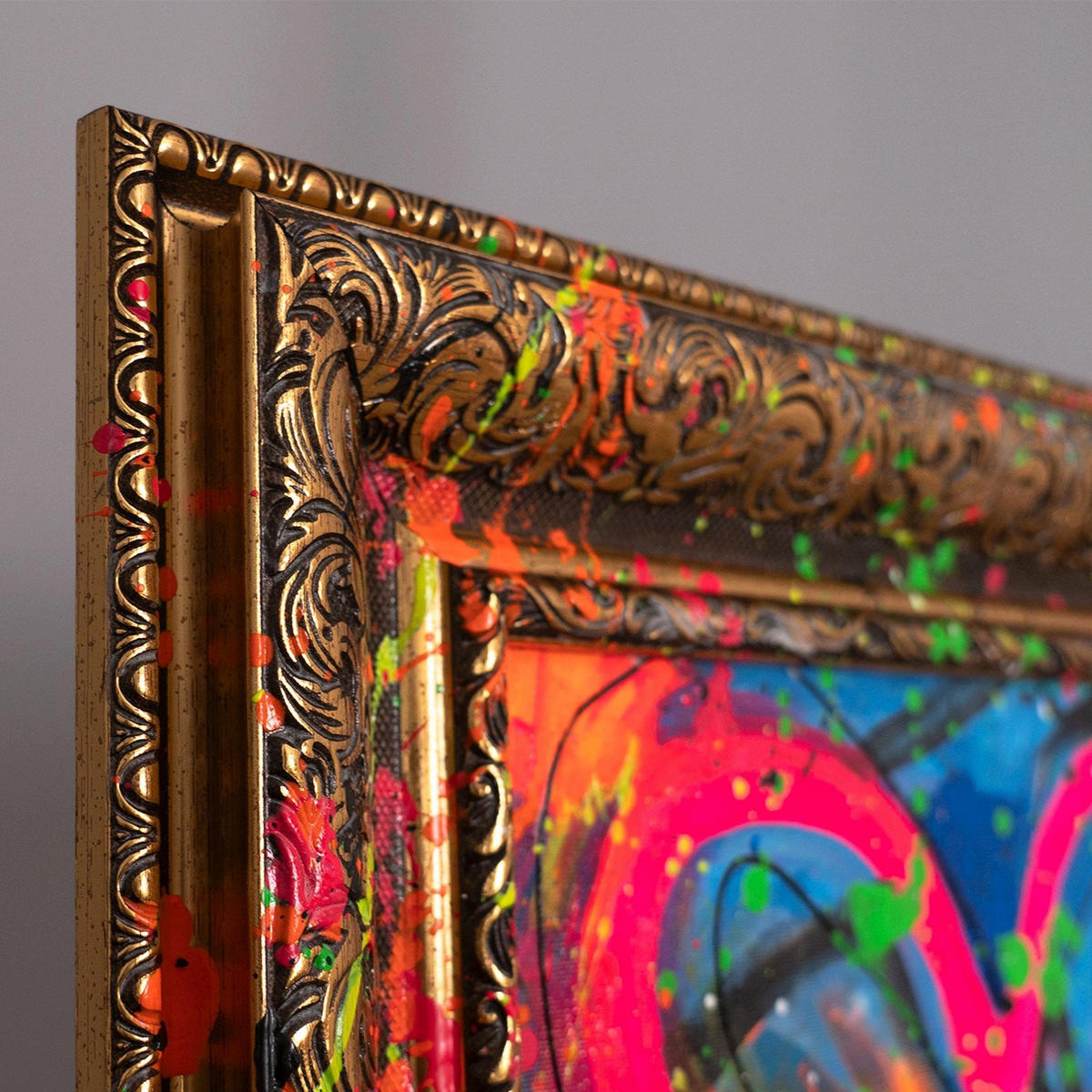 GEMÄLDE Spaß Schattenfugenrahmen Gold 160x80 cm - Goldfarben, Holz (160/80cm) - YS-art gallery